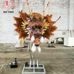 Wall Mounted Animatronic Dragon Head 1.8m 12months Warranty