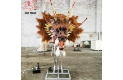China Wall Mounted Animatronic Dragon Head 1.8m 12months Warranty supplier