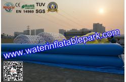 China Attractive Inflatable Water Ball Pool Two Tube Dark Blue CE / SGS supplier