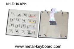 China Ruggedized Kiosk Metal keypad 4 X 4 Matrix with IP 65 Water - proof supplier