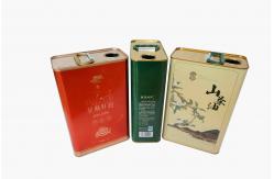 China 3L Olive Oil Green Tin Spout Cap UN Large Rectangular Tin Containers supplier