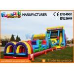 Vertical Rush Inflatables Obstacle Course , 0.55mm PVC Tarpaulin Commercial Blow Up Slide‎ for sale