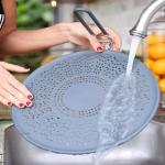 11 Silicone Frying Pan Splatter Guard With Folding Handle for sale