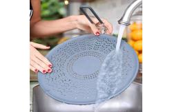 China 11 Silicone Frying Pan Splatter Guard With Folding Handle supplier