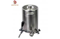 China Home Brew 5L Single Wall Pressurized Growler Tap System supplier