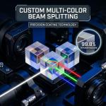 Custom Optical  X-cube Prisms Optical BK7 Quartz Beamsplitter Beam Splitter Splitting