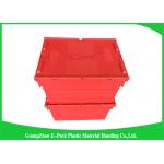 Industrial Plastic Attached Lid Containers , 600*400mm Assorted Height