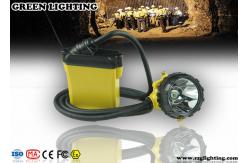 China 25000 Lux Brightness CREE Miners Helmet Light With Low Power Warning Function supplier