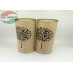Wine Bottle Kraft Paper Tube Packing with Printed Logo / Wooden Cork Lid for sale