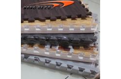 China Non toxic 3/8 Dark Oak Wood Grain Interlocking Floor Mats supplier