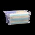 Self Sealing Clothes Packaging Bag , 1.5mil Frosted Zipper Bags With Logo for sale