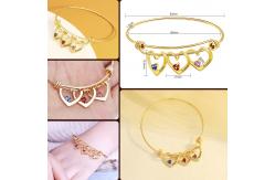 China Twisty Engraved Heart Charm supplier