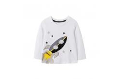 China Cartoon Beige Spring Children'S Clothing Boys Bottoming White Long Sleeve Shirt supplier