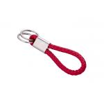 10mm PU Braided Leather Key Chains Debossing Logo Car Key Ring Holder for sale