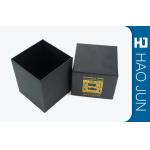 Matt Black Promotional Cosmetic Paper Boxes With Golden Hot Stamping for sale
