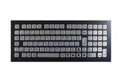 China Industrial Koisk Metal Mechanical Keyboard Black IP67 Rated Washable Top Mounted supplier