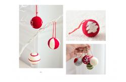 China EN79 3cm Wool Felt Balls With Embroidered Snowflakes supplier