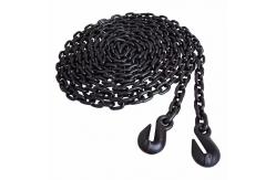 China Black Oxide Finish G80 Lifting Chain with 2t Working Loadlimit and Welding Hooks supplier