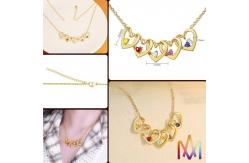 China Twisty Engraved Heart Charm supplier
