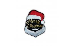 China Merry Christmas 3D PVC Patches Embroidered Merrowed Cut Border supplier