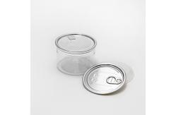 China FDA Certified Clear PET Plastic Cylinder Drink Can Container With Lid supplier