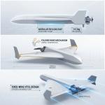 Electric / Hybrid S.08 VTOL Fixed-Wing Special Mission VTOL UAV 2458mm Wingspan 15.2kg Payload 3247m Ceiling for sale