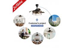 China 1stshine Black Traditional PC Hidden Blades Ceiling Fan with Remote 2- Lighting Solutions supplier