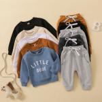 Children'S Letter Print Long Sleeved Clothes Two Piece for sale