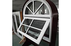 China 900x900mm Single Glazed Top Hung Awning Window UPVC Profile PVC Awning Glass Window supplier