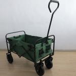Leisure Folding Beach Wagon Green Utility Wagon With Air Wheel 80kgs for sale