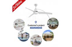 China 6 Speed 35W Modern 52 Inch Ceiling Fan With Light Remote Control supplier