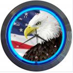 CE 220v Neon Light Clocks SAA Ticking Motion Led Neon Wall Clock for sale