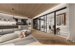 China Customized Patio Aluminium Sliding Glass Doors Windproof Anodized Finishing supplier