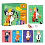 4 Uniforms Careers Learning Magnetic Puzzle for Logical Thinking Training for sale
