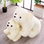 Multiple Sizes Cute Stuffed Dolls White Polar Bear Cotton Material For Kid for sale