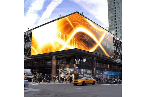 6500cd/m2 9500K Flexible LED Curtain Mesh ISO2001 Glass Transparent LED Display