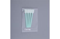 China Rectangular Head Cleanroom Foam Swabs , 5'' Long Cleaning Swabs For Printers supplier