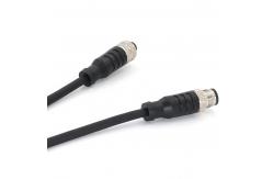 China Female M8 Connector 3 Pin With Shielded Cable supplier