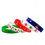 Customized Silicone Wristbands Merry Christmas For Advertising Promotional Business Event