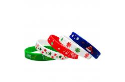 China Customized Silicone Wristbands Merry Christmas For Advertising Promotional Business Event supplier