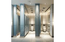 China High Impact Resistance Modern Public Bathroom Partitions for High Traffic Areas supplier