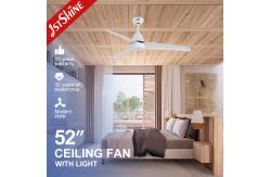 China 6 Speed 35W Modern 52 Inch Ceiling Fan With Light Remote Control supplier