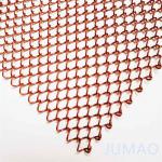 Red Coil Metal Mesh Curtains Chainmail Fireplace Screen Drapery for sale