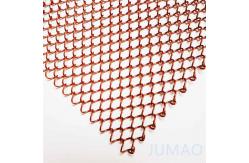 China Red Coil Metal Mesh Curtains Chainmail Fireplace Screen Drapery supplier