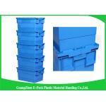 600 * 400 * 315mm Plastic Attached Lid Containers Stackable And Nestable PP Materials
