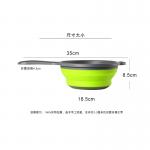 1400ML high quality Kitchen Foldable TPR Strainers Collapsible Colanders with Handles