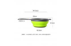 China 1400ML high quality Kitchen Foldable TPR Strainers Collapsible Colanders with Handles supplier