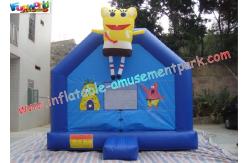 China Cool Spongebob small inflatables commercial bouncy castles has two pipes for inflating supplier