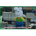 210D Oxford Cloth Lovely Rabbit Inflatable Cartoon Characters For Promotion for sale