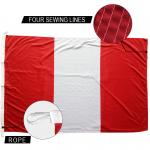 3x5' Peru National Flag Knitted Polyester Rope and loops Customized indoor outdoor for sale
